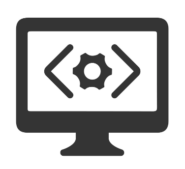 icon of computer with html tag